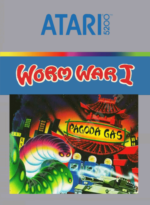 Worm War I box art for Atari 5200